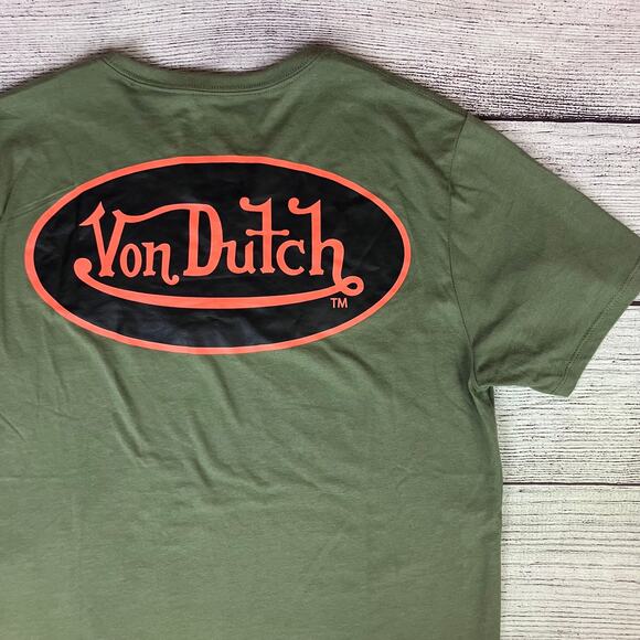 Von Dutch Fashion/Streetwear Brand Double Sided T-shirt - Picture 2 of 9
